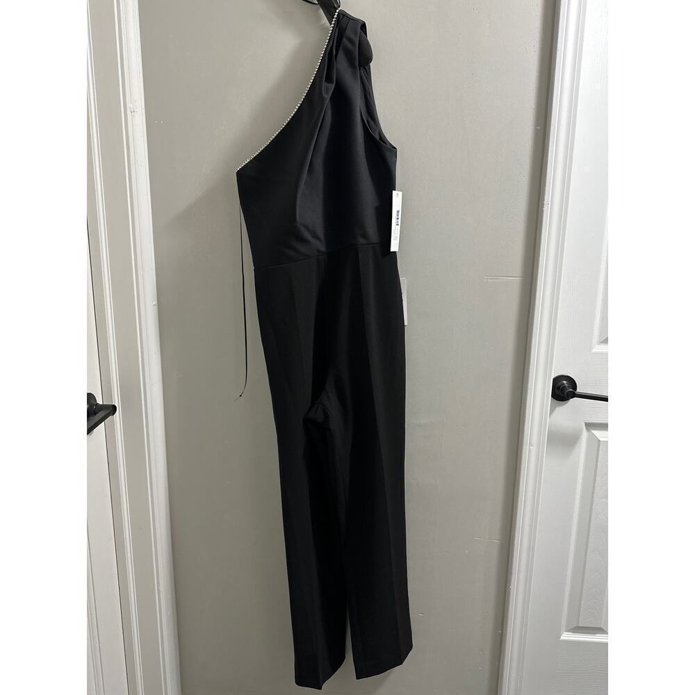JAY GODFREY Orlando Jumpsuit In Black & Black & Silver Size 6 - Picture 2 of 11